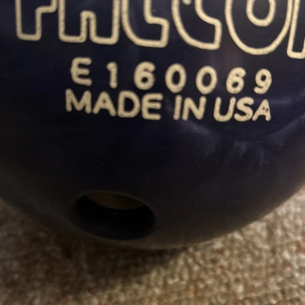 Vintage FALCON 16 Lbs Blue Pearl Bowling Ball Drilled Private Label With Bag